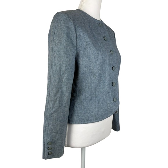 Vintage Pendleton 2pc Wool Pant Blazer Suit Womens 4 Petite Light Blue USA - Picture 3 of 14